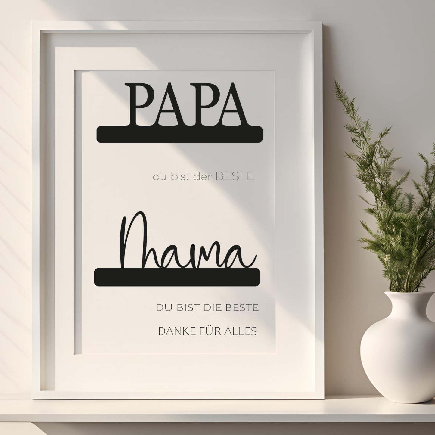 Klötzchen Mama und Papa