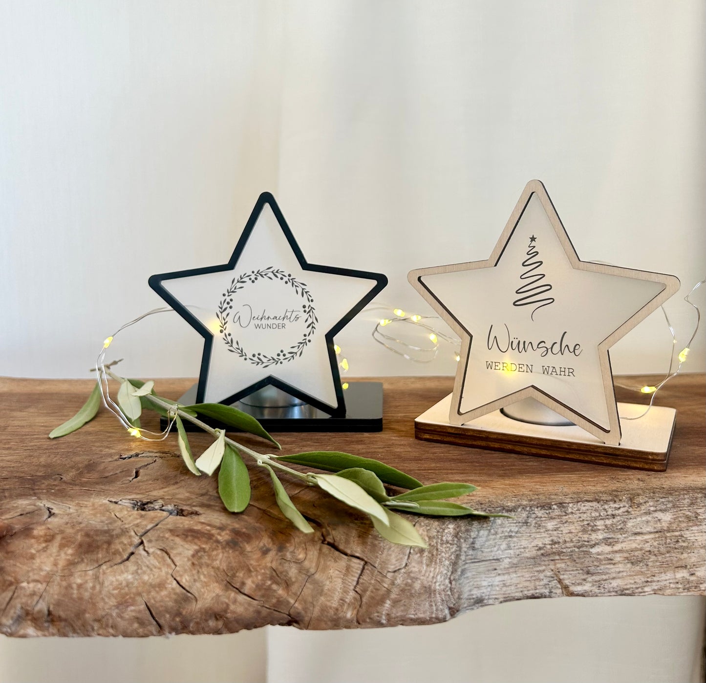 Teelichthalter Stern stehend 2 in 1