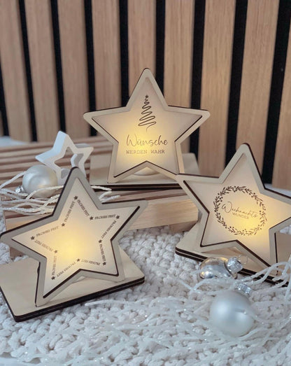 Teelichthalter Stern stehend 2 in 1