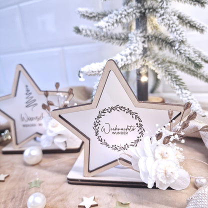 Teelichthalter Stern stehend 2 in 1