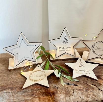 Teelichthalter Stern stehend 2 in 1