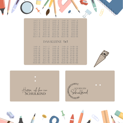 Brettchen Schule / 1x1