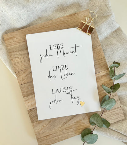 Druckdatei Liebe, Lebe, Wenn du liebst.....