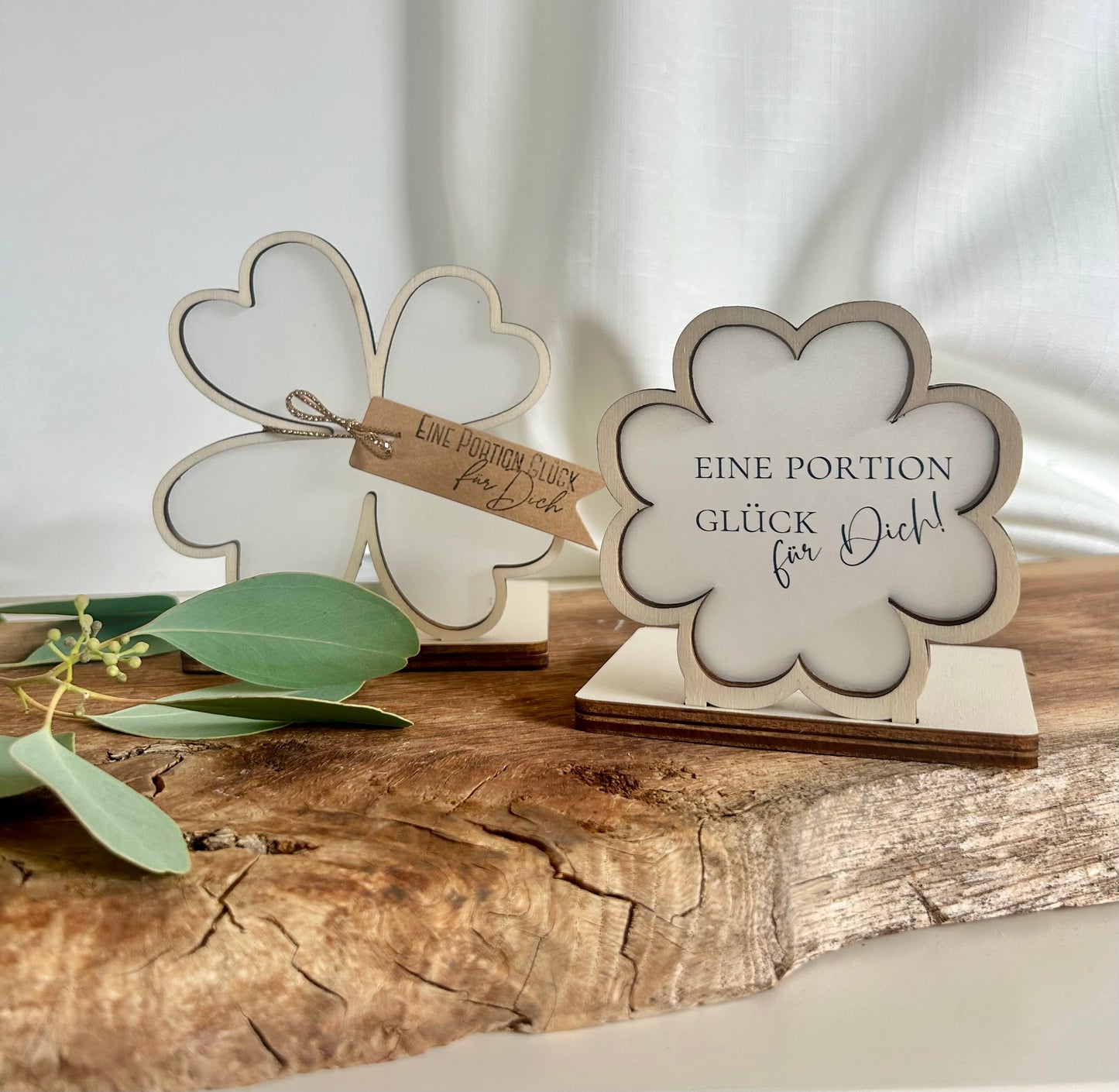 Teelichthalter Kleeblatt stehend