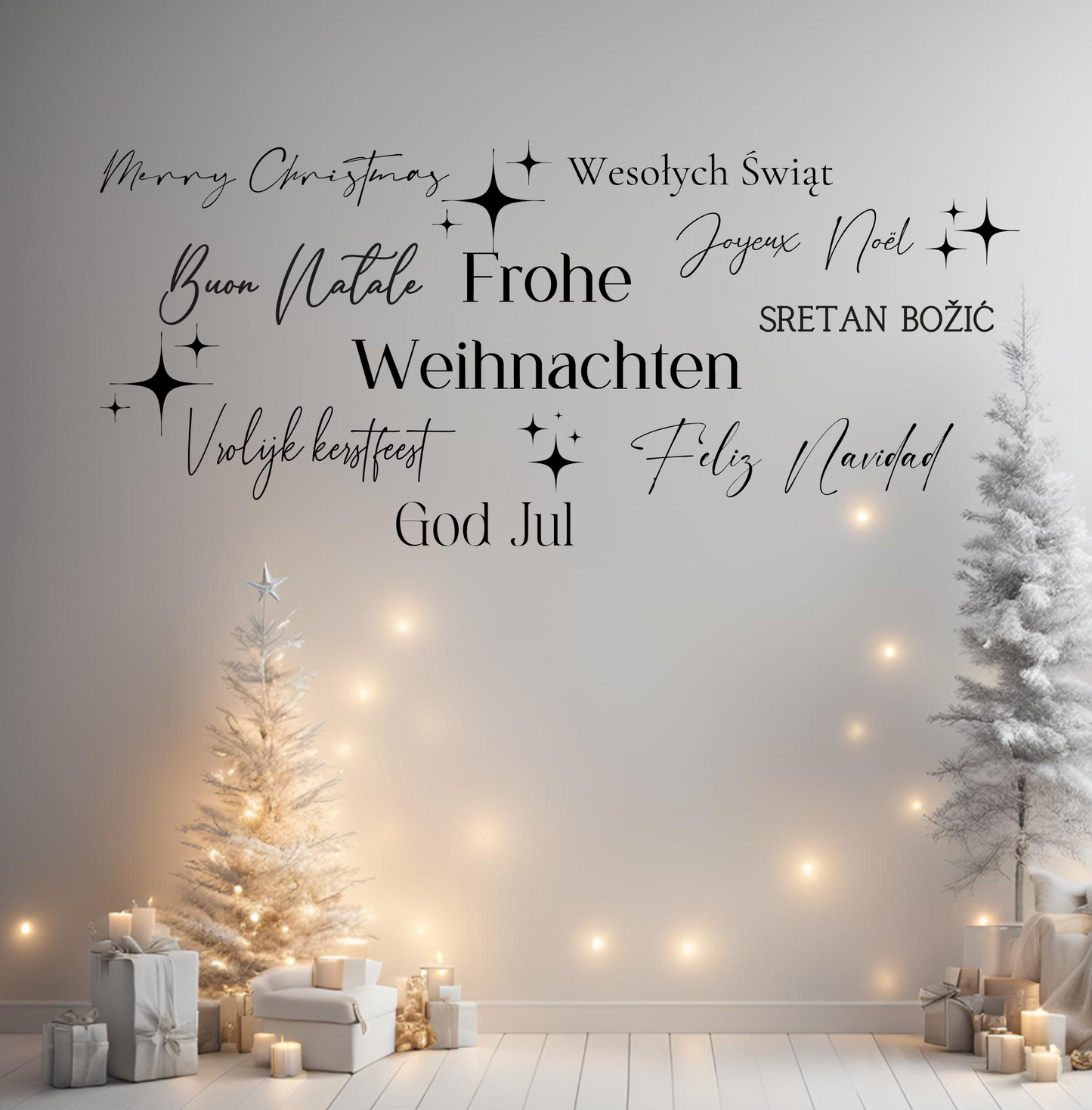 Frohe Weihnachten verschieden Sprachen