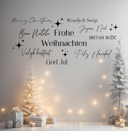 Frohe Weihnachten verschieden Sprachen