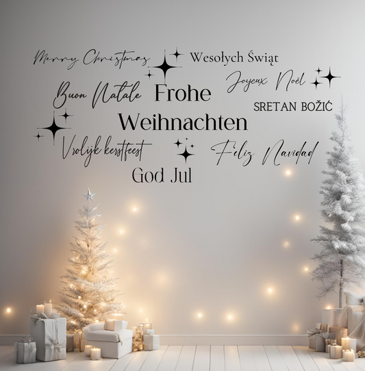 Frohe Weihnachten verschieden Sprachen