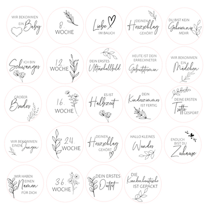 Meilensteine Schwangerschaft 24er Set