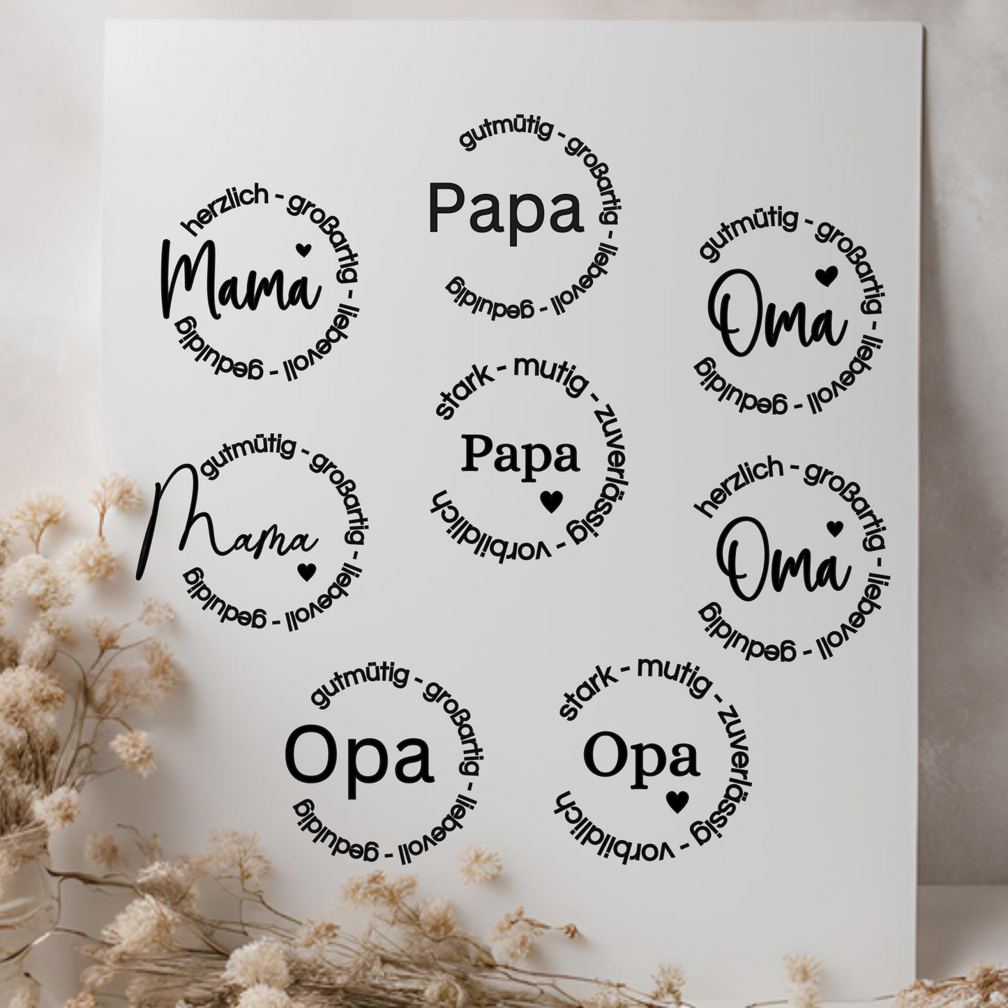 Mama, Papa, Oma, Opa